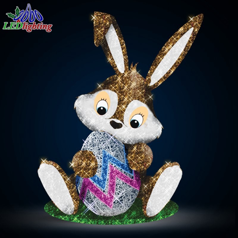 Commercial Rabbit Light Factory - Large 3D Rabbit Outdoor Motif