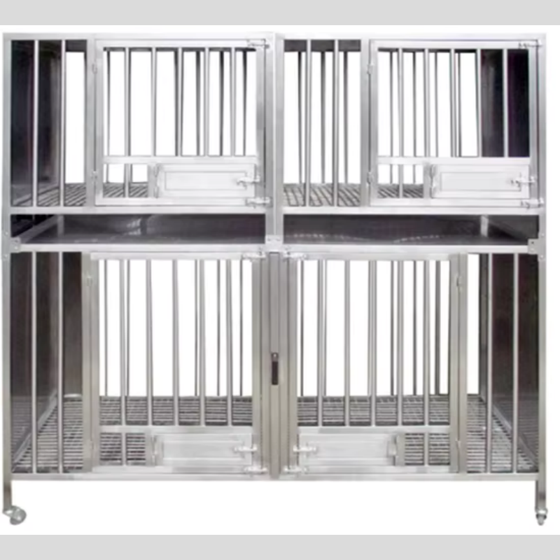 Dog Cage Manufacturer - 2 Layer Stainless Steel Carrier