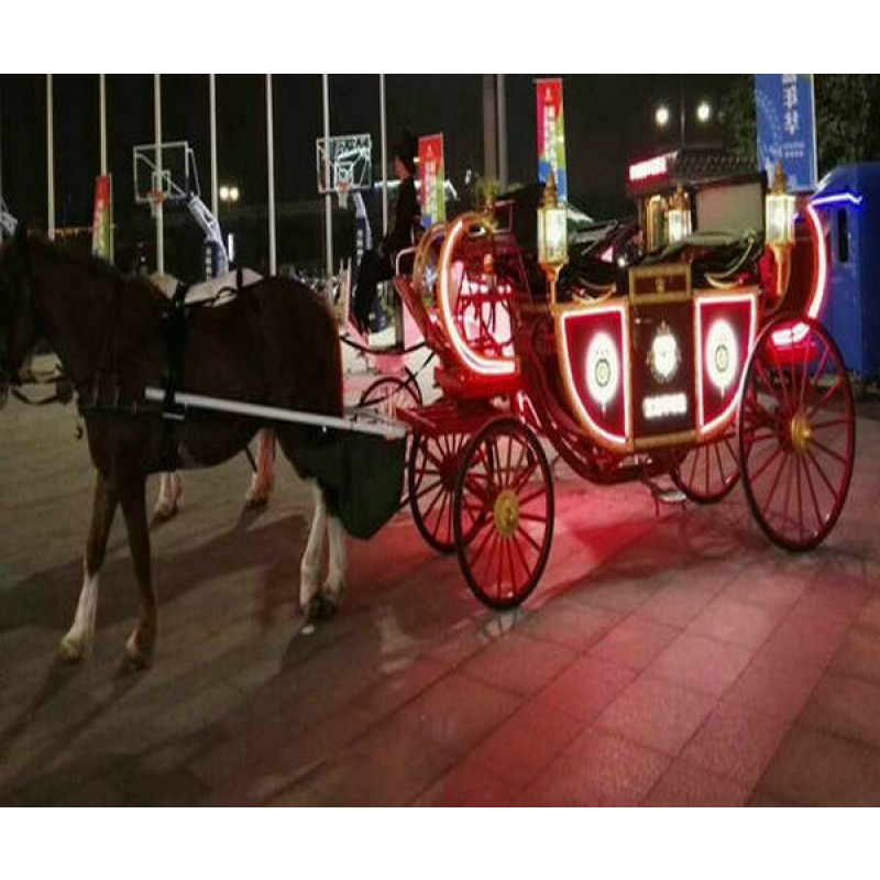 Horse Carriage Manufacturer - Black Wedding Vehicle Cart