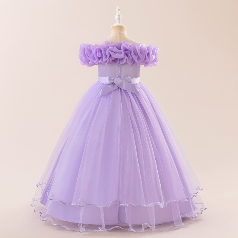 Princess Dress Manufacturer - Vintage Floral Bow Tutu Gown