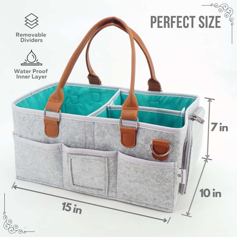 Diaper Caddy Manufacturer - Multi Pockets Portable Felt