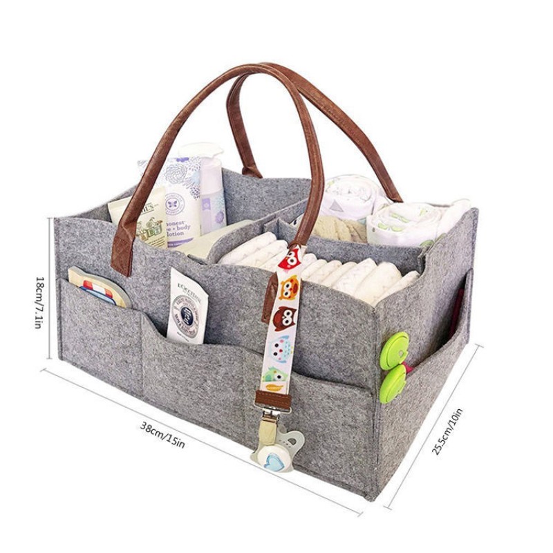 Diaper Caddy Manufacturer - Multi Pockets Portable Felt