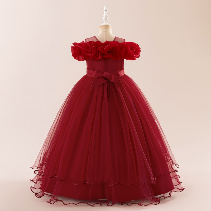 Princess Dress Manufacturer - Vintage Floral Bow Tutu Gown
