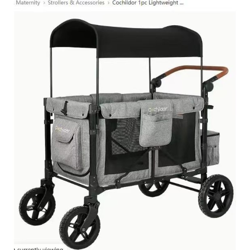 Kids Stroller Manufacturer - 2 Seater Folding Travel Canopy