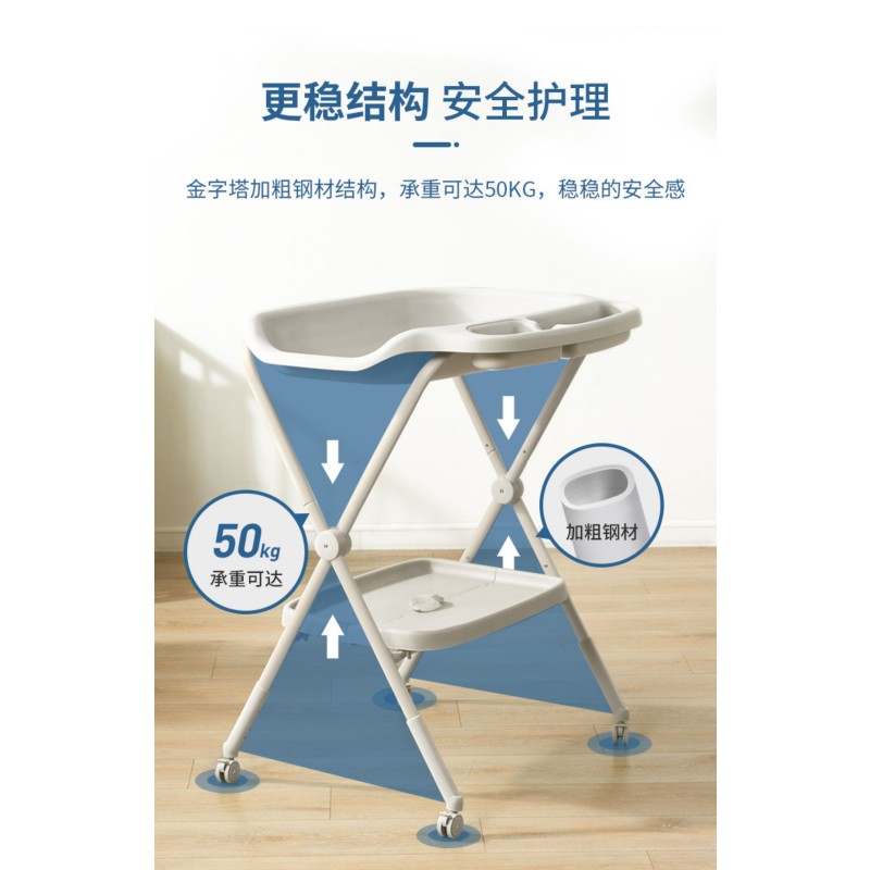 Diaper Table Factory - Foldable Wheels Portable Changing