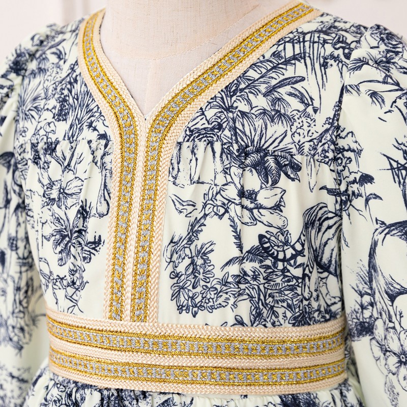 Baby Dress Factory - Vintage Tulle Bow Puff Sleeve