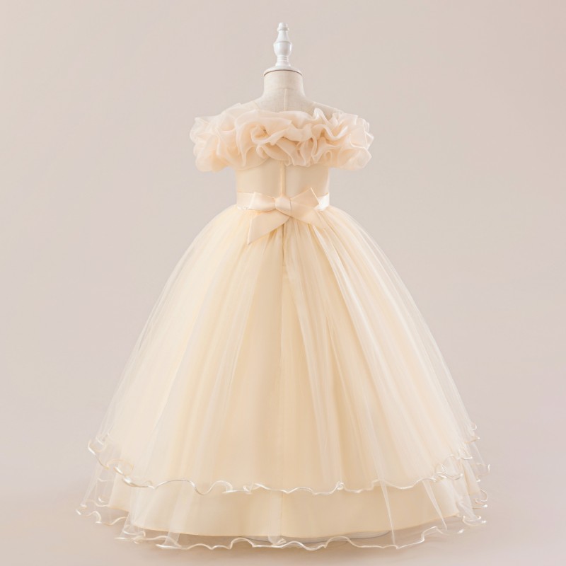 Princess Dress Manufacturer - Vintage Floral Bow Tutu Gown