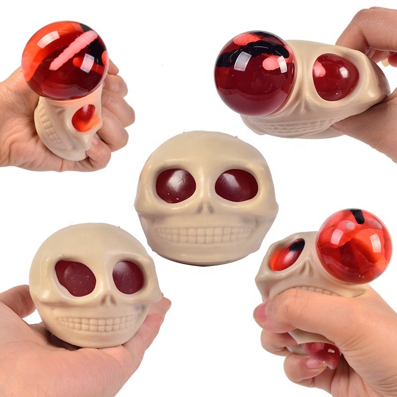 Halloween Toy Factory - Skull Decompression Squeeze Ball