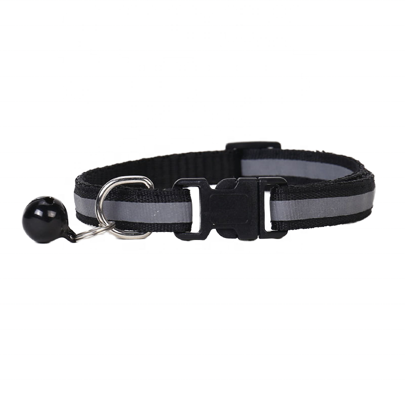 Dog Collar Factory - Striped Polyester Reflective Bell