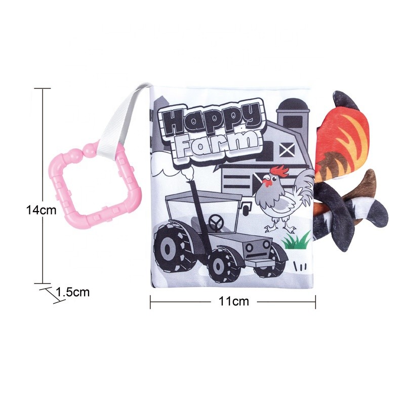 Baby Cloth Book Manufacturer - Washable Black White Tails