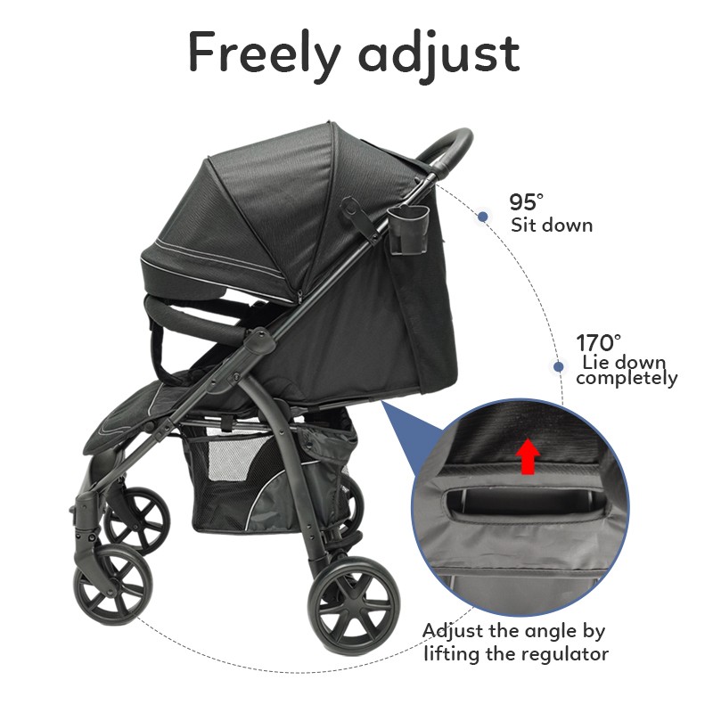 Infant Stroller Manufacturer - Foldable Adjustable Canopy Suspension