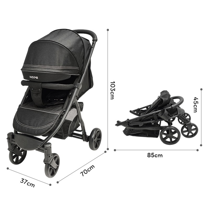Infant Stroller Manufacturer - Foldable Adjustable Canopy Suspension