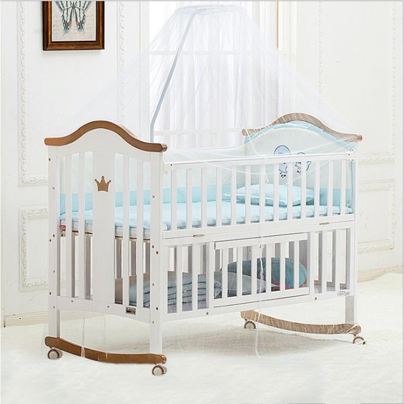 Baby Crib Factory - Rocker Sleeper Adjustable Bed With Casters