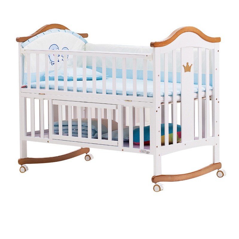 Baby Crib Factory - Rocker Sleeper Adjustable Bed With Casters