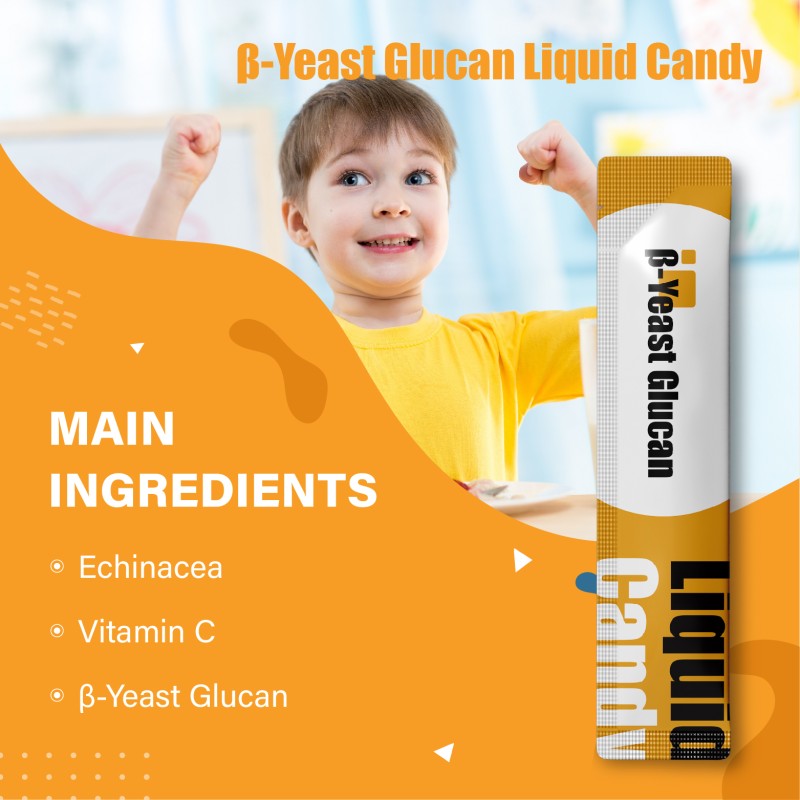 OEM Beta-yeast Glucan Dietary Supplement Liquid Gummy Candy With Vitamin C for Immune Support Immune Health Kids & Adults