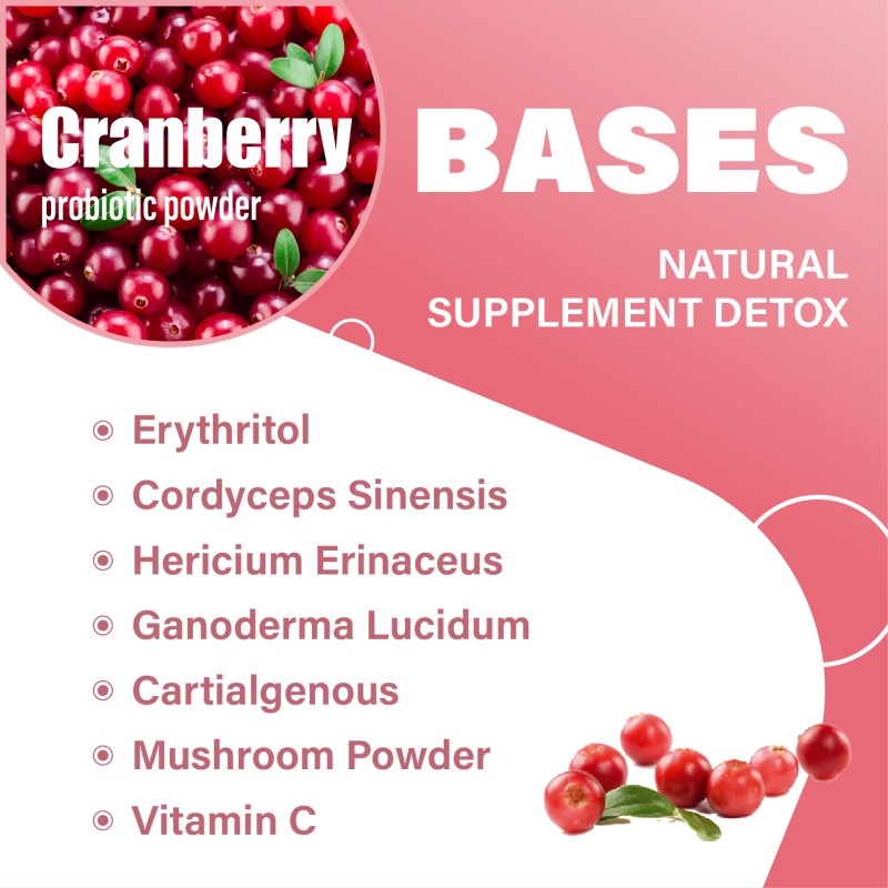 TONBIOS Organic Wild Cranberry Extract Powder Add Probiotic Urinary Tract Cleanse Immune System Support for Women