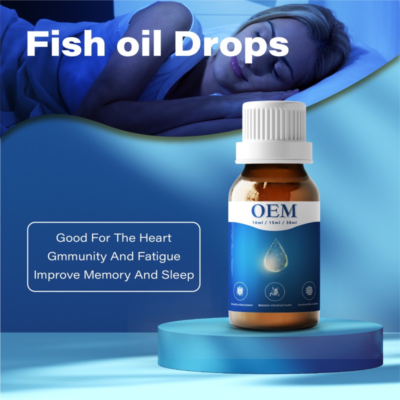 Factory Supply Nature Made Improve Immunity Memory and Sleep Private Label Fish Oil Liquid Drop