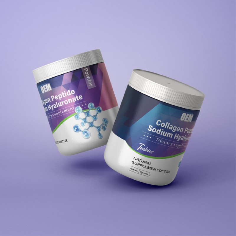 Factory Custom Collagen Peptide Sodium Hyaluronate Powder Skin Whitening Supports Hair Skin Nails Joints Collagen Powder