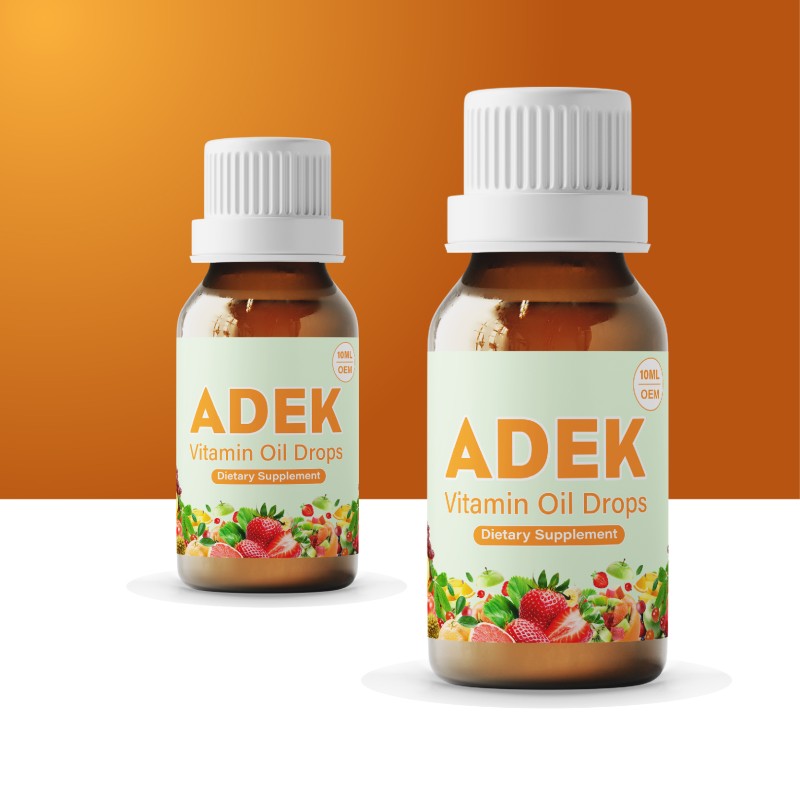Personal Label 10ml 30ml Multivitamin Supplement ADEK Oral Drops for Bone and Immune Support  Vitamin D3 K2 Calcium Supplement