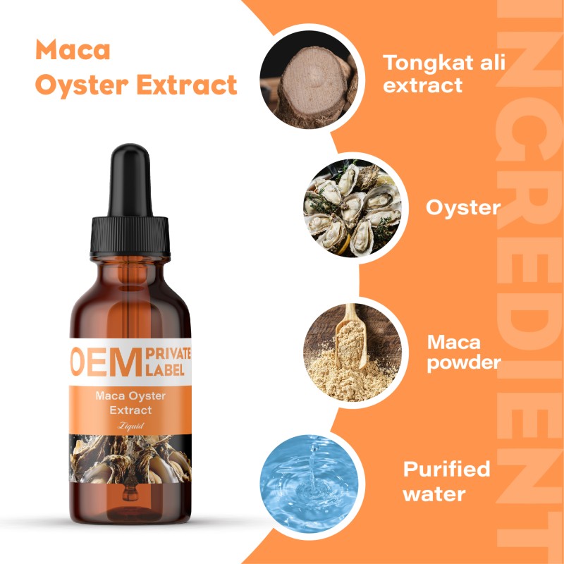 TONBIOS Maca Supplements for Men Oyster Maca Liquid Drops Male Tiredness Kidney and Fertility Support Tongkat Ali Supplement