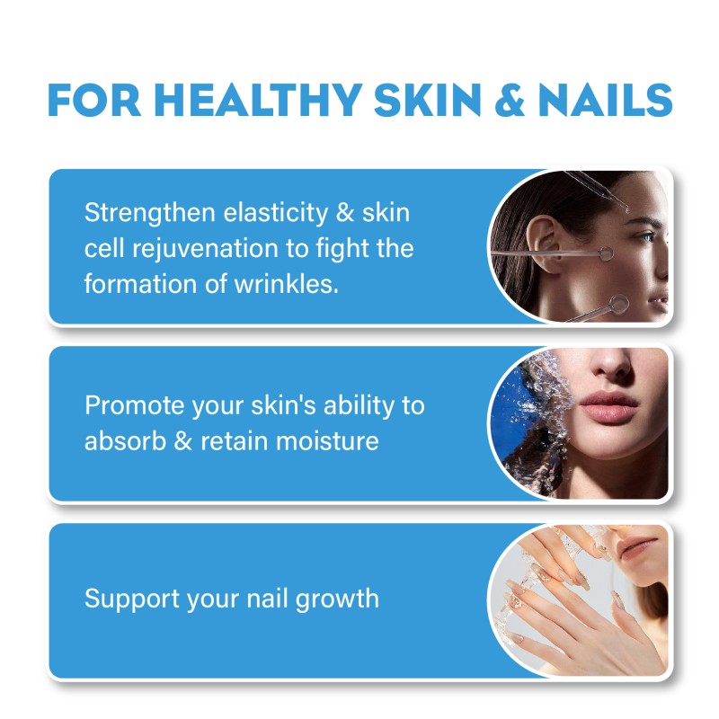 Factory Price OEM/ODM Vitamins Supplement Hair Growth and Protection Collagen Biotin Liquid Drops for Hair Skin & Nails