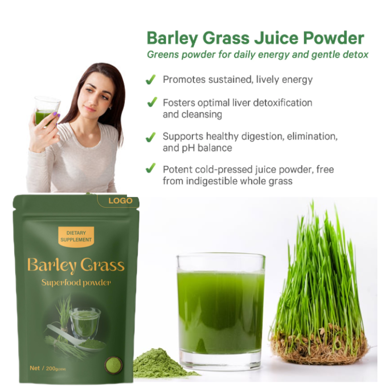 OEM Super Greens Barley Grass Green Superfood Juiced Greens Powder Barley Tea Barley Grass Powder Ashwagandha, Beetroot Powder