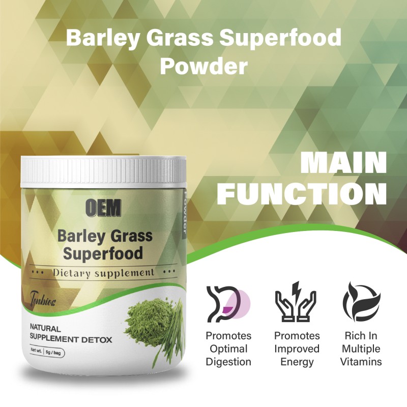 OEM Super Greens Barley Grass Green Superfood Juiced Greens Powder Barley Tea Barley Grass Powder Ashwagandha, Beetroot Powder