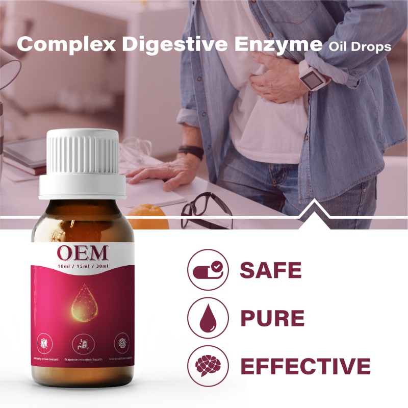 Mesophilic Amylase, Protease, Papain, Cellulase, Bromelain, Hemicellulase, Trypsin, Pepsin Complex Digestive Enzyme Oil Drops