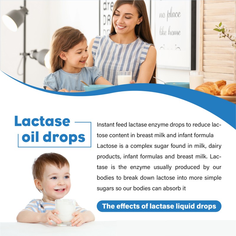 Tonbios & Baby Lactase Infant Drops 10ml Contains Lactase Enzyme to Help Break Down the Lactose Present in Milk