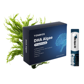 Natural Algae Oil DHA Fatty Acid Docosahexaenoic Acid Liquid Gummy for Baby Brain Intelligence Puzzle and Brain Supplement