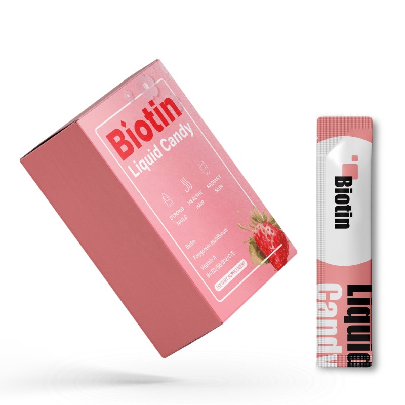 Personal Label Beauty Hair Skin Nails Biotin Liquid Gummy Whitening Skin Complex Vitamin Vegan Gummies for Hair Loss Supplement