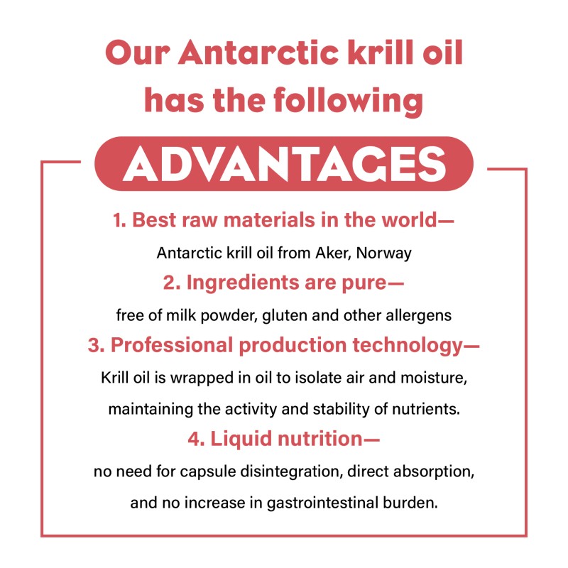 OEM Private Label Antarctic Krill Oil Drops with Astaxanthin Omega-3 EPA DHA Pure Premium Krill Oil Heavy Metal Tested Non GMO