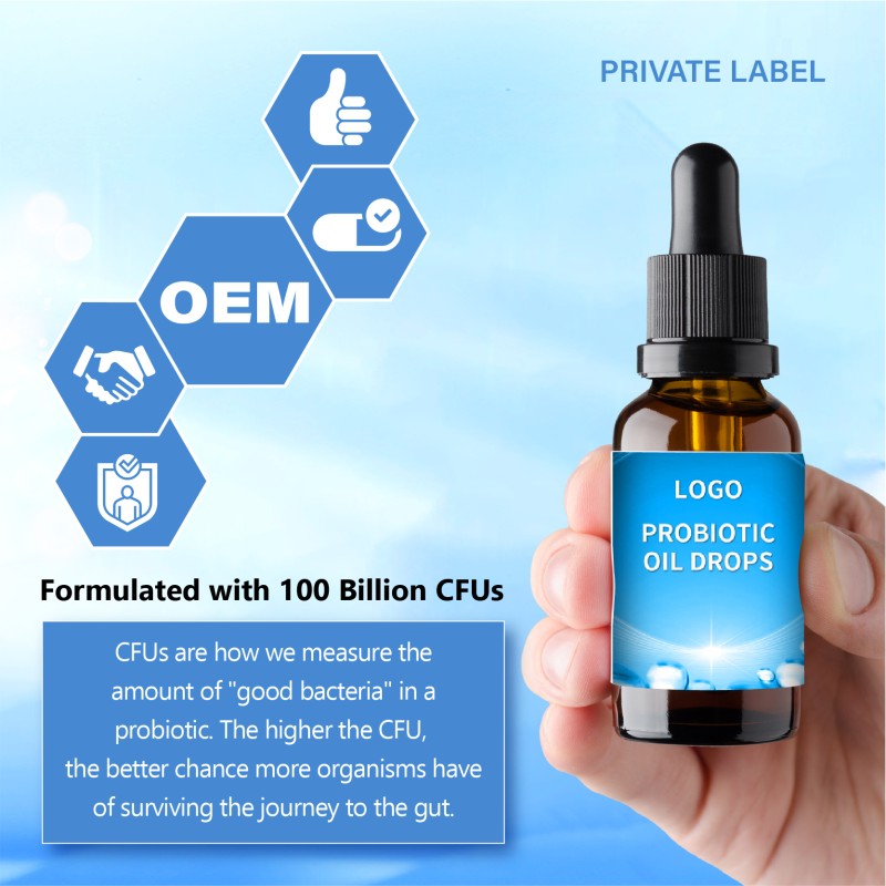 Factory OEM Enhancement Immunity System Support Probiotic Supplement Organic Liquid Probiotics Drops for Infants and Children