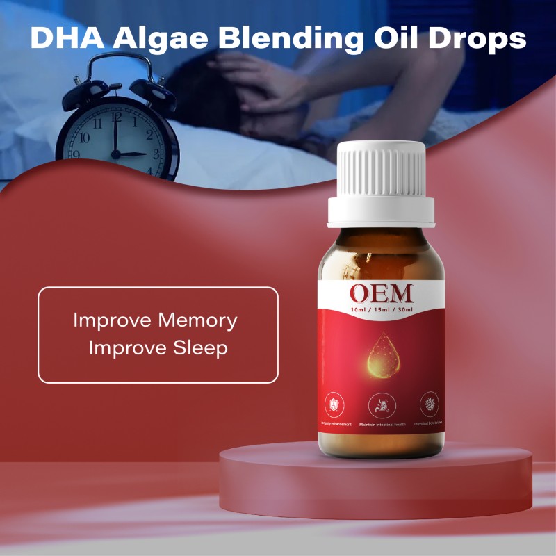 OEM Wholesale Price Natual DHA Algae Oil Drops for Brain Eye Boost Supplements Memory and Sleep Support
