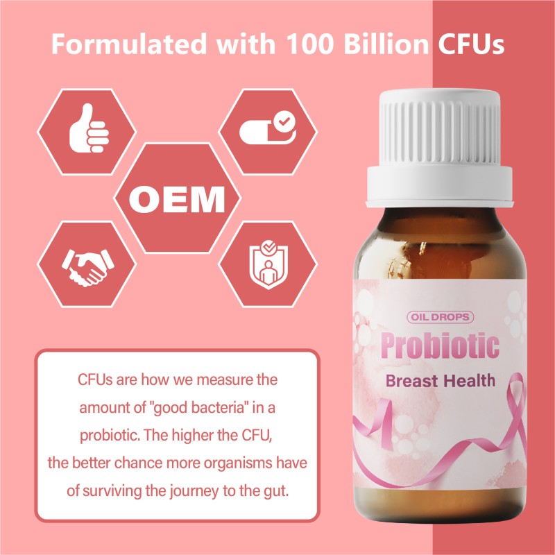OEM ODM Fermented Lactobacillus Mucus Probiotic Oil Drops for Breast Comfortable Support for Women