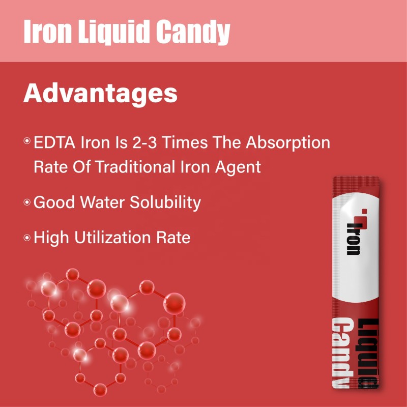OEM Iron Liquid Candy Immune Gummy Anti Oxidant Health Iron Absorption Skin Whitening Vitamin C Liquid Gummies