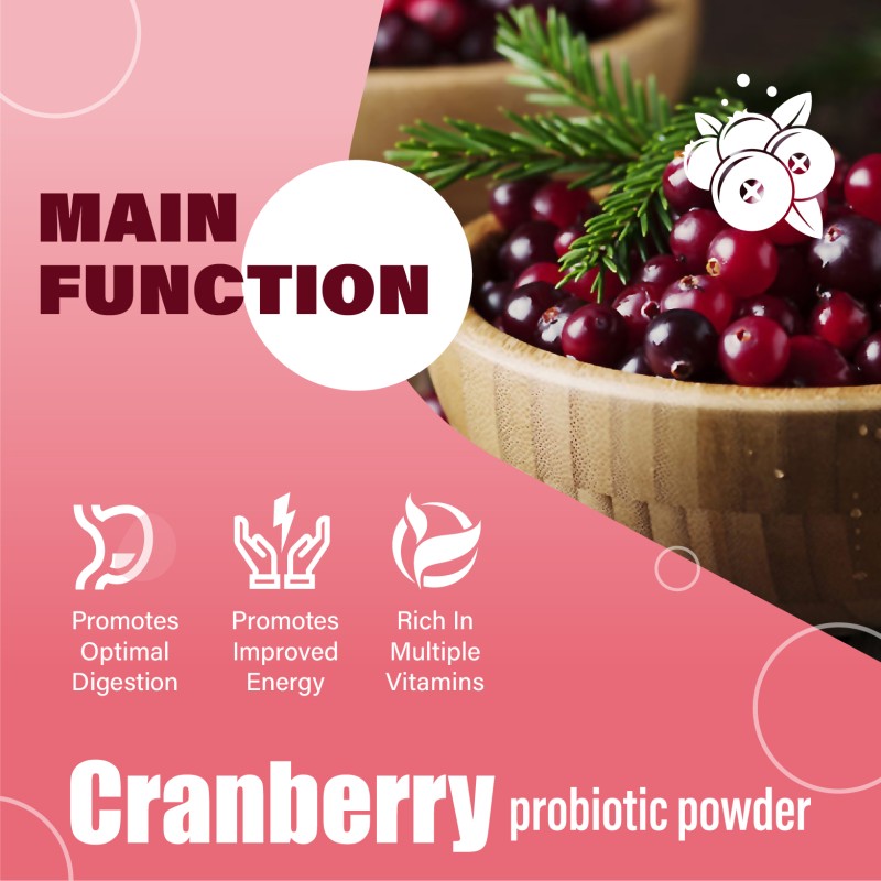 TONBIOS Organic Wild Cranberry Extract Powder Add Probiotic Urinary Tract Cleanse Immune System Support for Women
