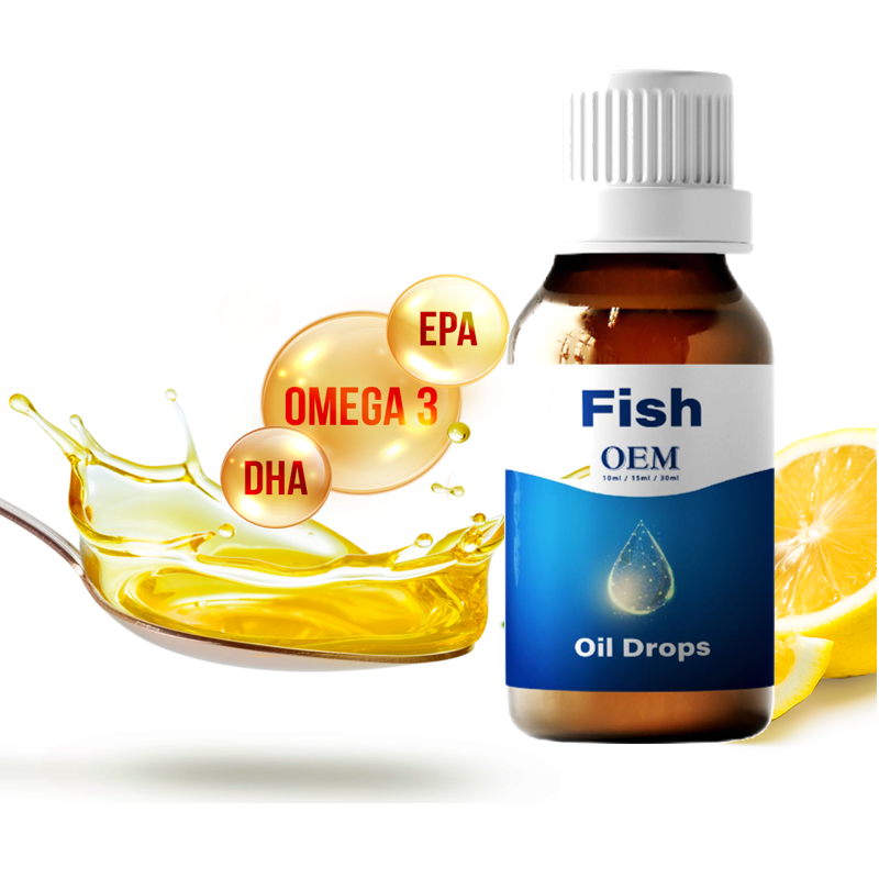 Factory Supply Nature Made Improve Immunity Memory and Sleep Private Label Fish Oil Liquid Drop