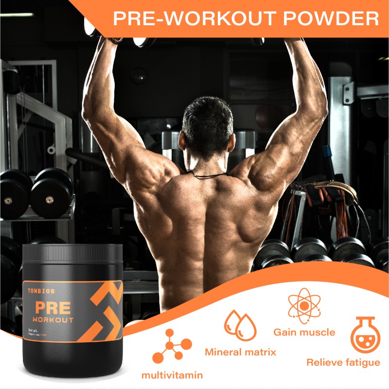 Sports Nutrition Tonbios Pre Workout Drink Powder for Ride Run Sports Energy Pre Workout Supplement With Vitamins