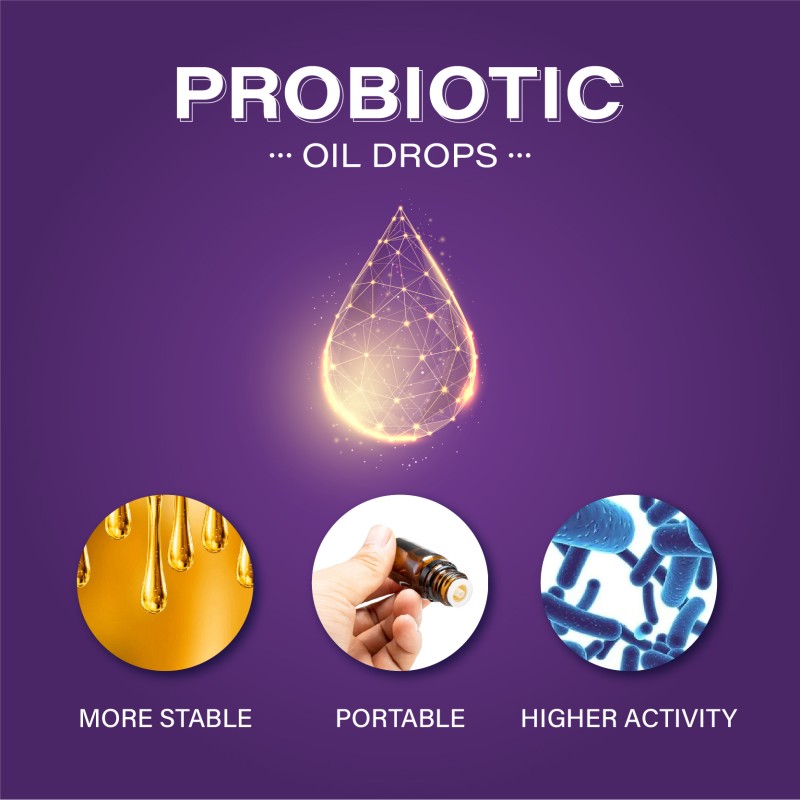Wholesale OEM Liquid Probiotic Oil Drops for Improves Gut Health Supplement