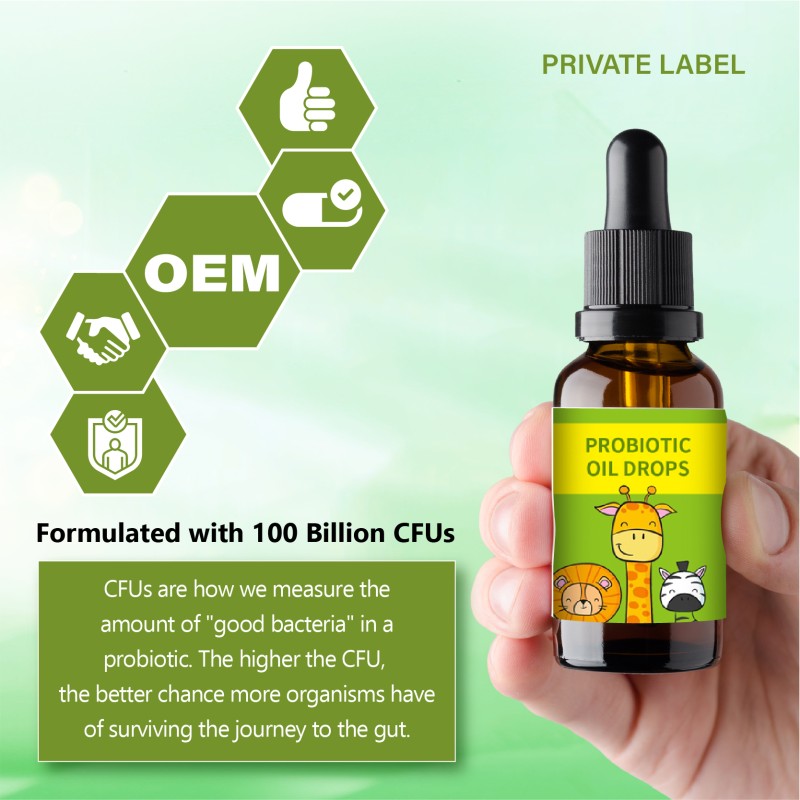 OEM Mixed Probiotics Oil Drops Promote Growth in Children Kids Heightening Immunity Support Probiotic for Baby