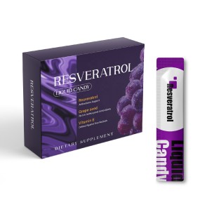 Custom Resveratrol Liquid Gummy Gel with Vitamin E Niacinamide for Heart, Skin Care Whitening, Oxidant Supplement