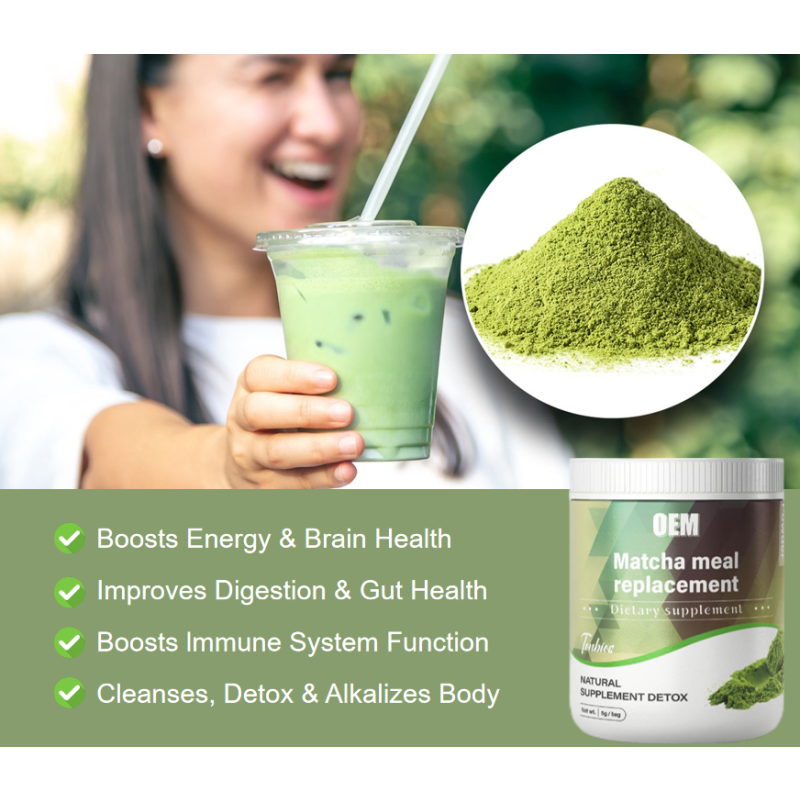 OEM Bulk Sale Matcha  Jasmine Tea  Oolong Tea Meal Replacement Powder Slim up Slimming Meal Replacement Matcha Powder