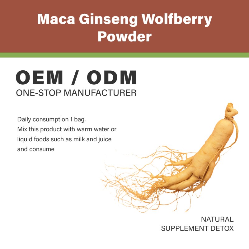 OEM Men's Health Supplements Maca Root Ginseng Wolfberry Extract for Man Energy Enhancement Hormone Balance Kidney Supplement