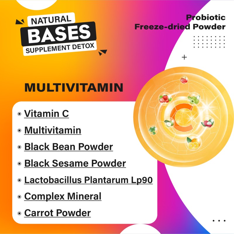 Multivitamin Supplement Private Label Wholesale Calcium Iron Zinc Selenium Ingredients Probiotic Freeze-dried Powder