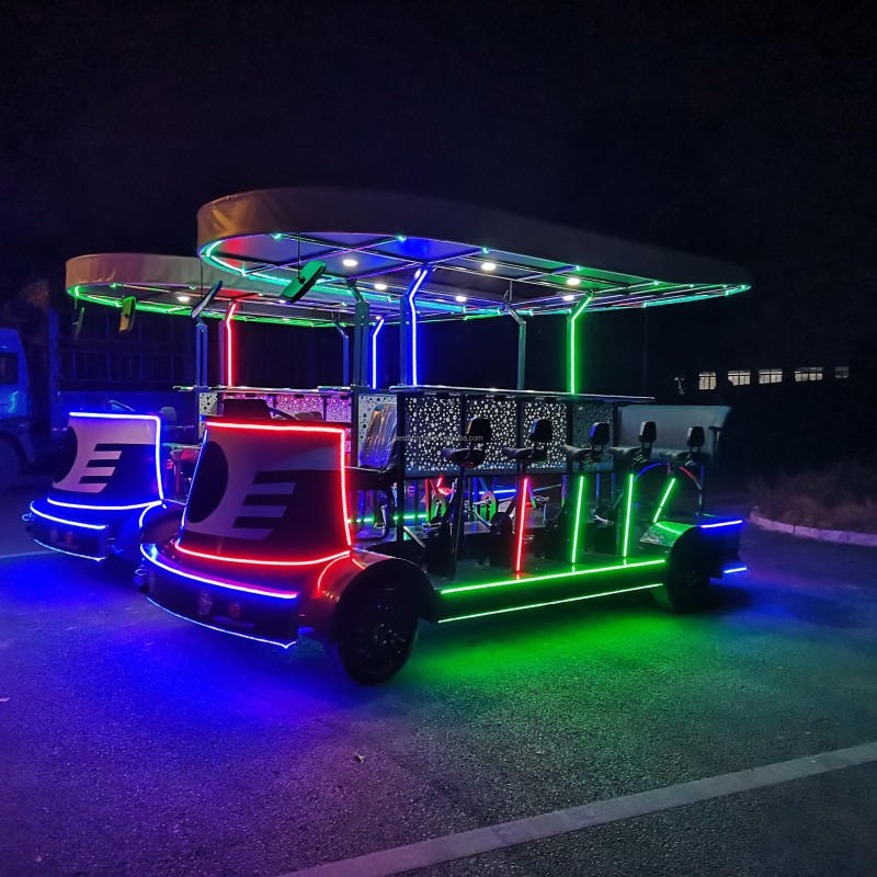 Beer Bike Manufacturer - 4 Wheel Electric Pedal Bus