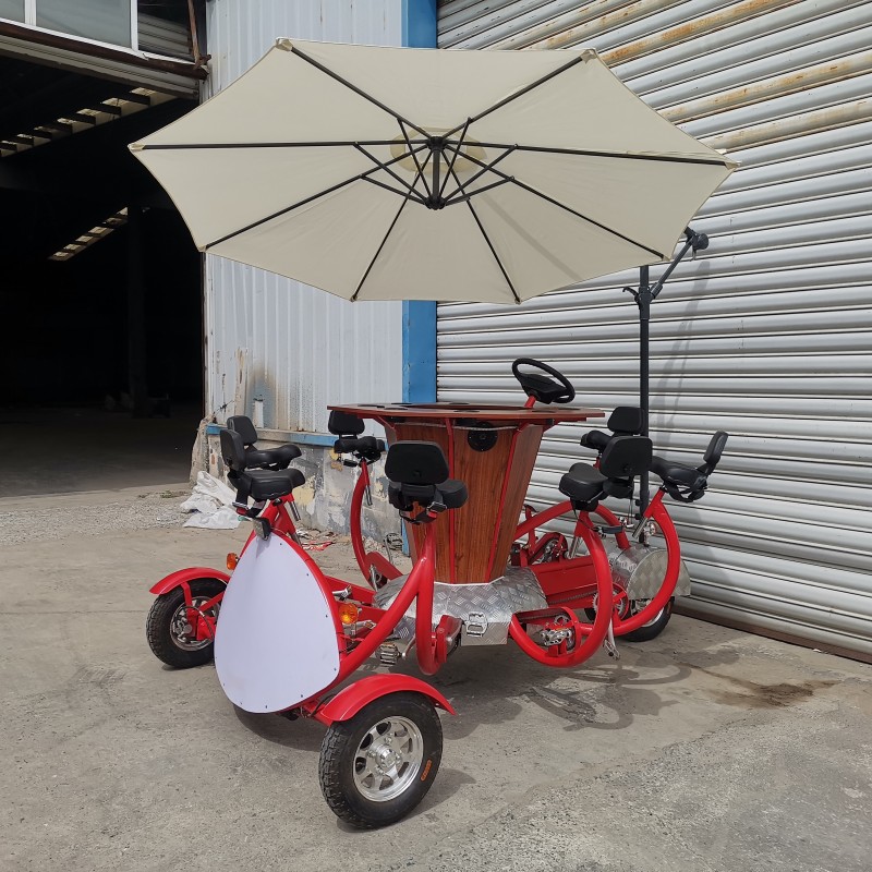 Pedal Tricycle Manufacturer - 8 Seat Pub Sightseeing