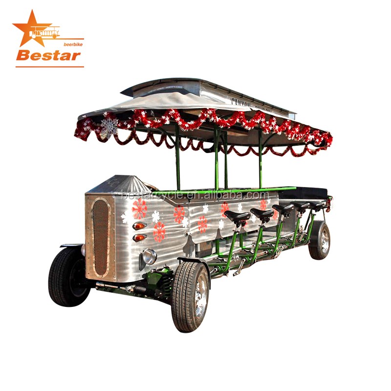 Party Bike Manufacturer - Four Wheel Tandem Pedal Bus