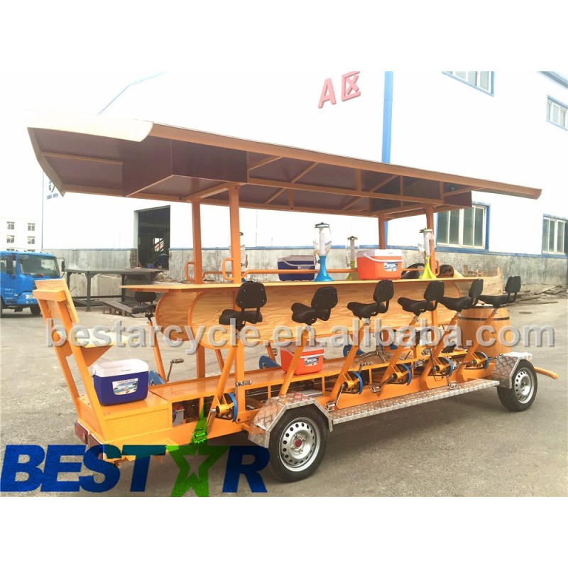 Party Bike Manufacturer - Four Wheel Tandem Pedal Bus