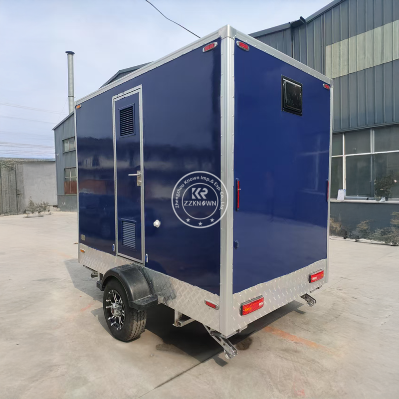 Mobile Toilet Manufacturer - Blue Color VIP Restroom